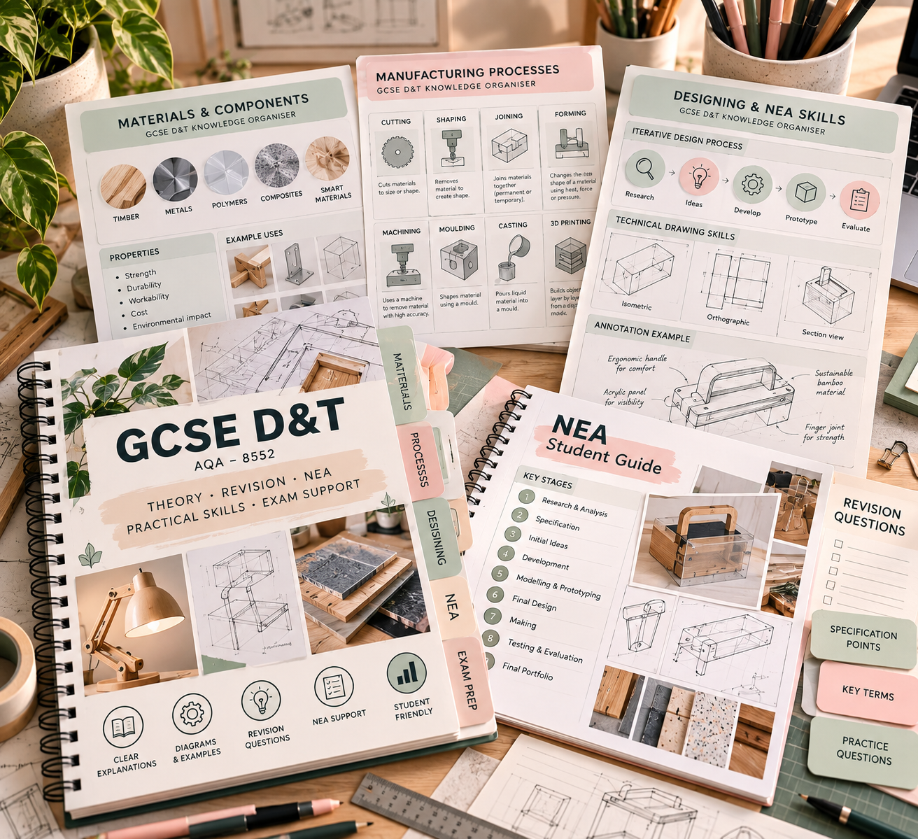 GCSE Design and Technology knowledge organisers and NEA resources